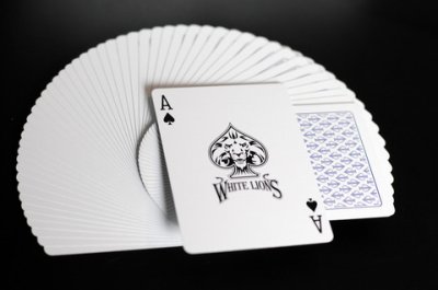 画像1: White Lions Series A Playing Cards Blue