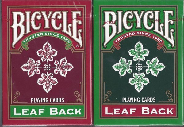 画像1: Bicycle Leaf Back holiday playing cards (1)