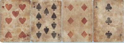 画像1: Bicycle Expert Back Heritage distressed playing cards