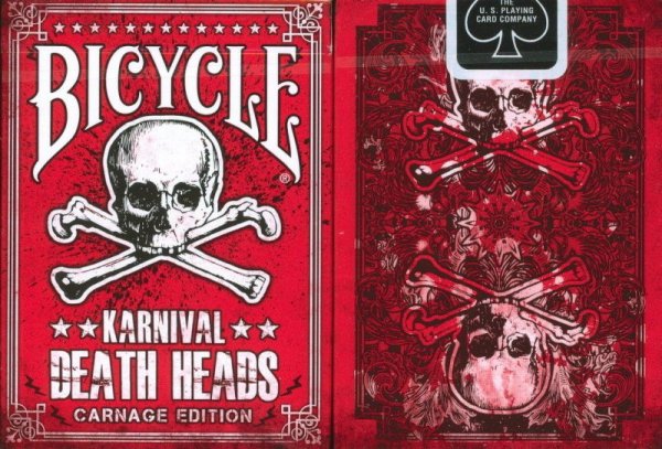 画像1: Bicycle Death Heads Carnage Edition  (1)