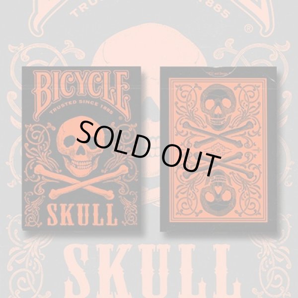 画像1: Bicycle Skull Metallic (Orange) (1)