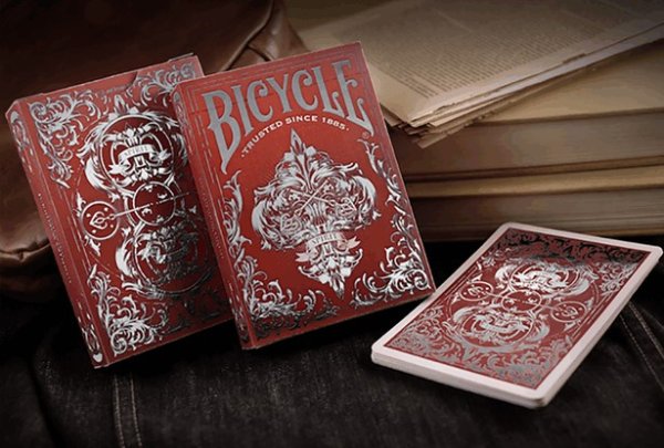 画像1: Bicycle Spirit II Red MetalLuxe Playing Cards (1)