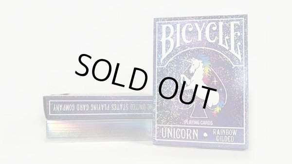 画像1: Bicycle Rainbow Gilded Unicorn Playing Cards (1)