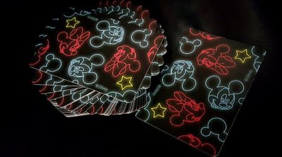 画像1: Mickey Mouse Neon Playing Cards