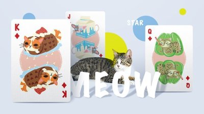 画像3: Meow Star (Knitted Sweater) Playing Cards