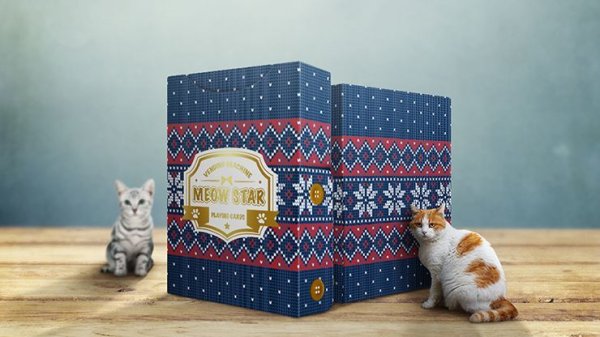 画像1: Meow Star (Knitted Sweater) Playing Cards (1)