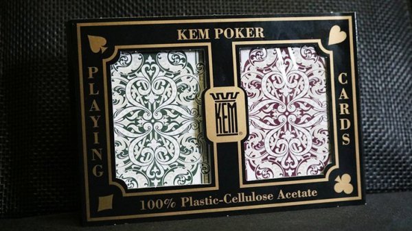 画像1: KEM Poker Plastic Playing Cards Jacquard (1)