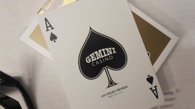 画像1: Gold Gemini Casino Playing Cards