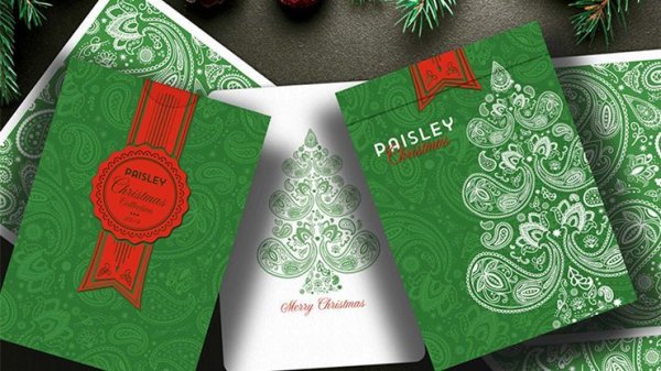 画像1: Paisley Metallic Green  Playing Cards (1)