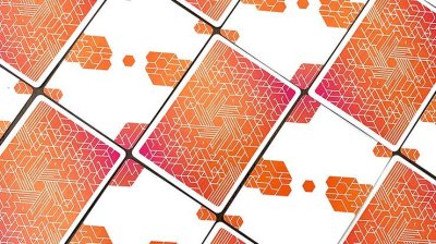 画像1: Orange Bump Neon Playing Cards