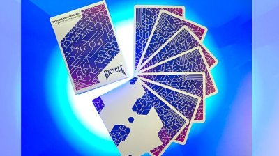 画像1: Bicycle Neon Blue Aurora Playing Cards