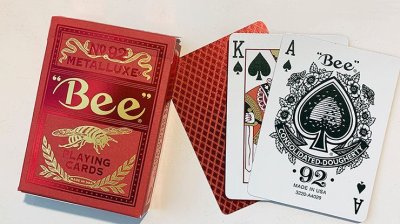 画像1: Bee Red MetalLuxe Playing Cards