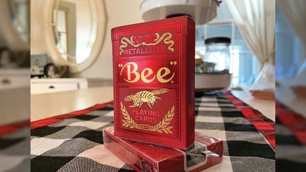 画像1: Bee Red MetalLuxe Playing Cards (1)