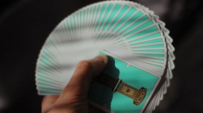 画像1: Gemini Casino Turquoise Playing Cards