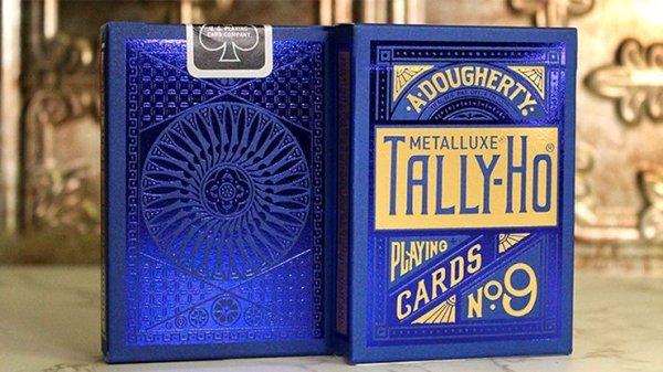 画像1: Tally Ho Blue (Circle) MetalLuxe Playing Cards (1)