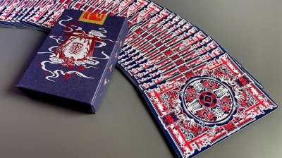 画像1: Sumi Kitsune Myth Maker (Blue/Red Craft Letterpressed Tuck) Playing Cards