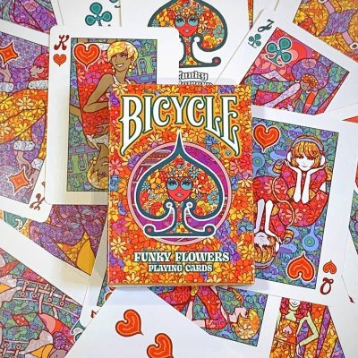 画像1: Bicycle Funky Flowers Playing Cards