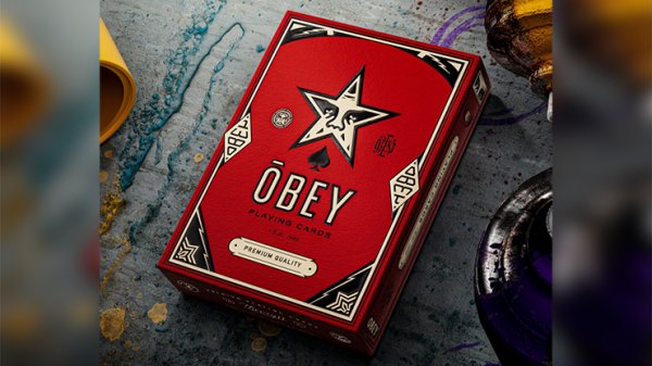 画像1: Obey Red Edition Playing Cards by theory11 (1)