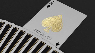 画像2: Gold Foil Black Roses Casino Playing Cards