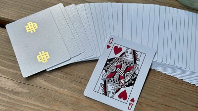 画像1: Gold Foil Monogram Playing Cards