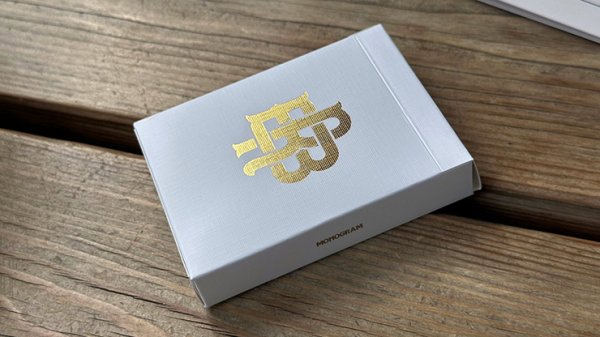 画像1: Gold Foil Monogram Playing Cards (1)