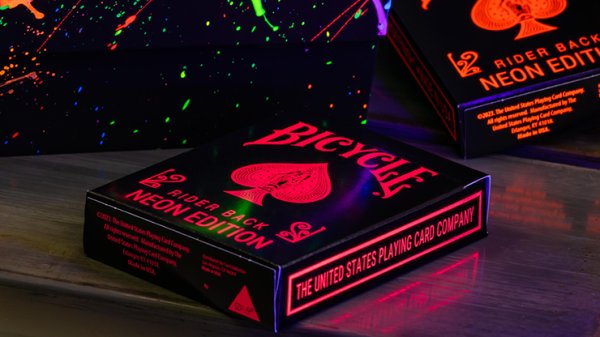 画像1: Bicycle Star-Fire Pink Neon Playing Cards (1)