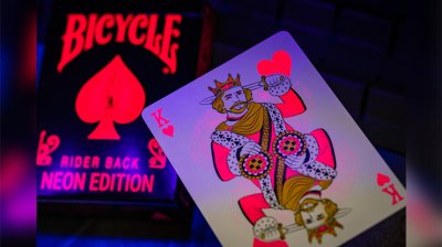 画像1: Bicycle Star-Fire Pink Neon Playing Cards