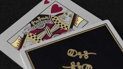 画像1: Gold Foil Black Roses Casino Playing Cards