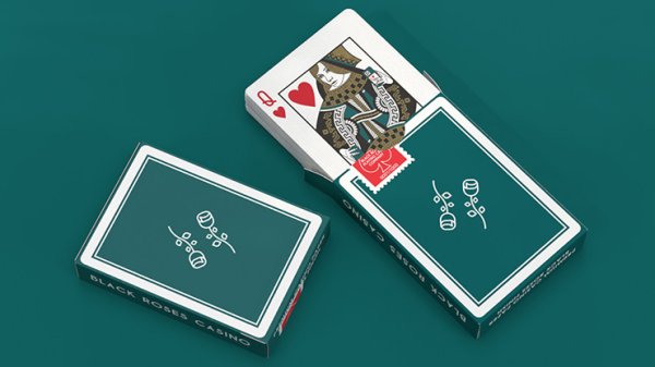 画像1: Black Roses Casino V4 Playing Cards (1)