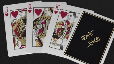 画像3: Gold Foil Black Roses Casino Playing Cards