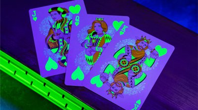 画像1: Bicycle Neon Rider Back Green-Glo Deck Playing Cards