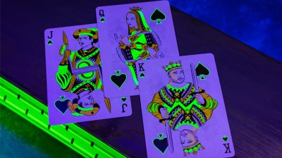 画像2: Bicycle Neon Rider Back Green-Glo Deck Playing Cards