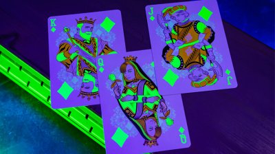 画像3: Bicycle Neon Rider Back Green-Glo Deck Playing Cards
